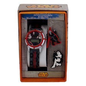 Star Wars LCD Watch withIntechangeable Slide-Ons for Ages 3+